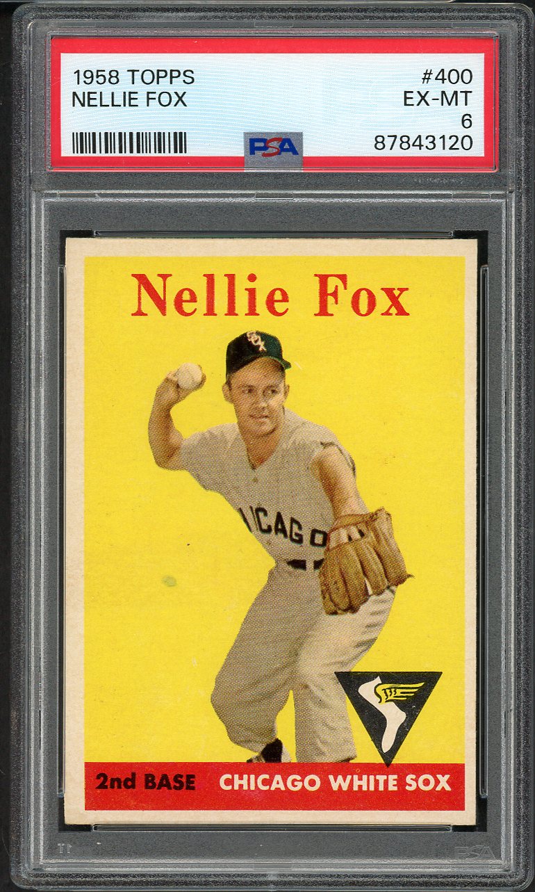 1958 Topps Baseball #400 Nellie Fox White Sox PSA 6 EX-MT 565093