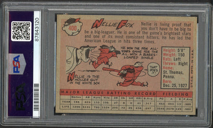 1958 Topps Baseball #400 Nellie Fox White Sox PSA 6 EX-MT 565093