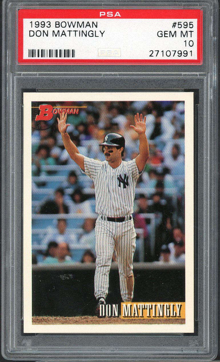 1993 Bowman #595 Don Mattingly Yankees PSA 10 GEM MINT 565095