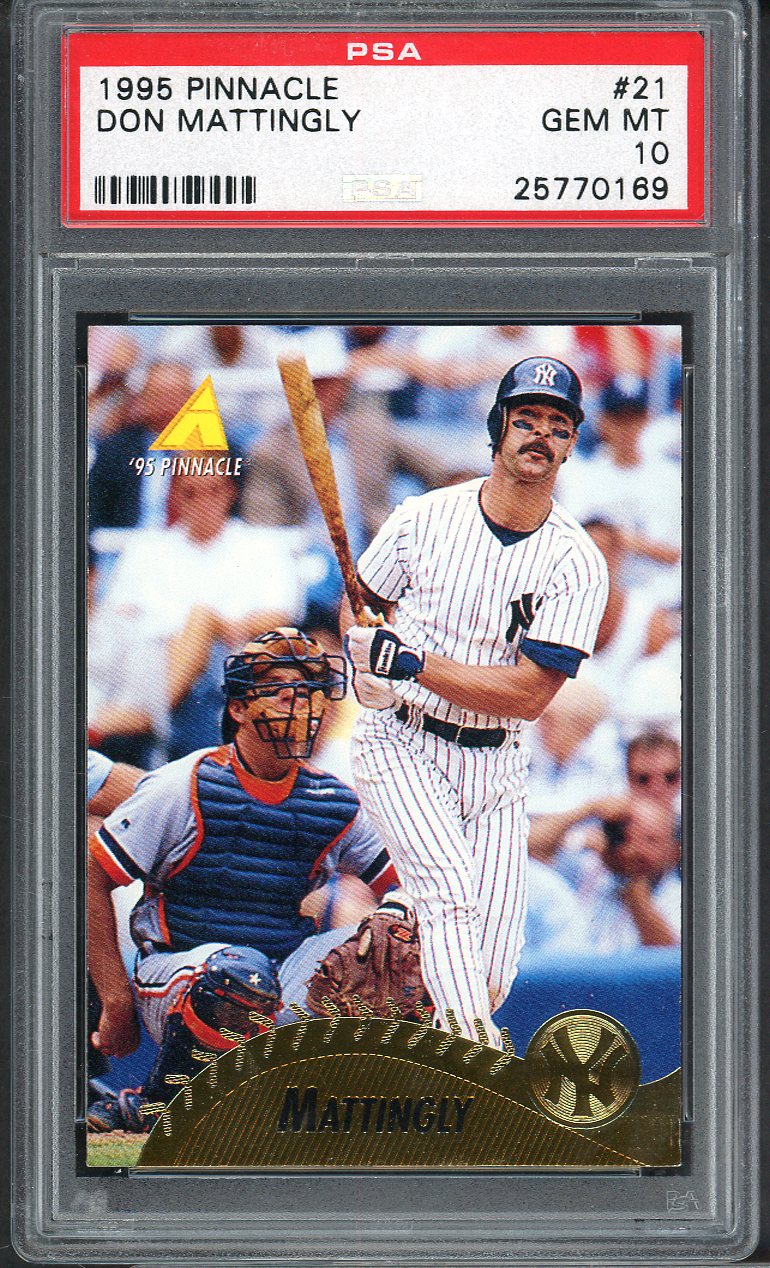 1995 Pinnacle # 21 Don Mattingly Yankees PSA 10 GEM MINT 565096