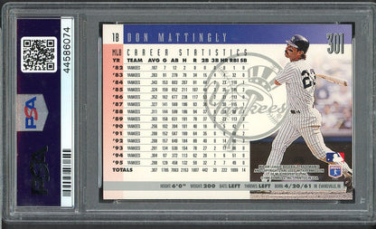 1996 Donruss #301 Don Mattingly Yankees PSA 7 NM 565100