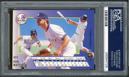 1994 Fleer Ultra #400 Don Mattingly Yankees PSA 10 GEM MINT 565101