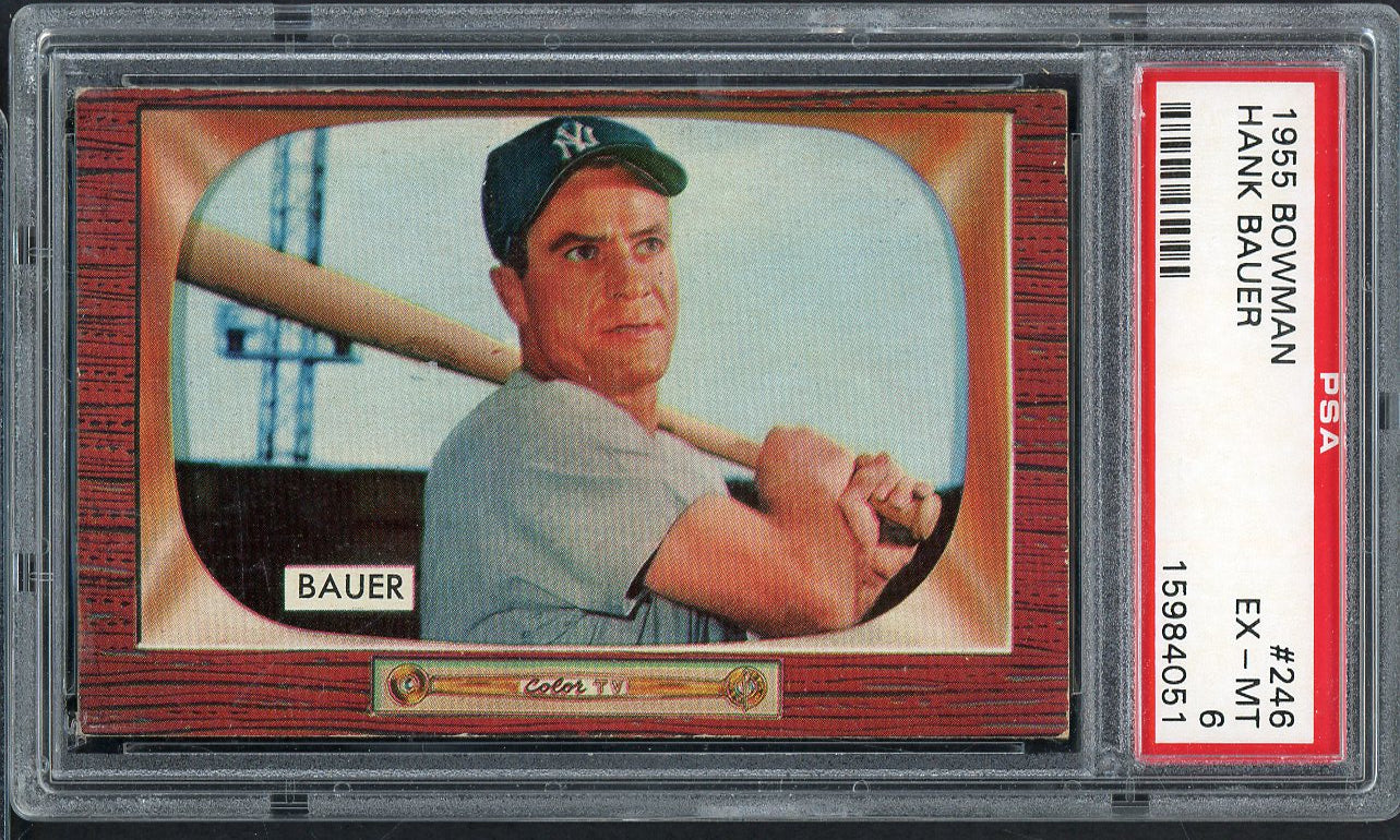 1955 Bowman Baseball #246 Hank Bauer Yankees PSA 6 EX-MT 565102