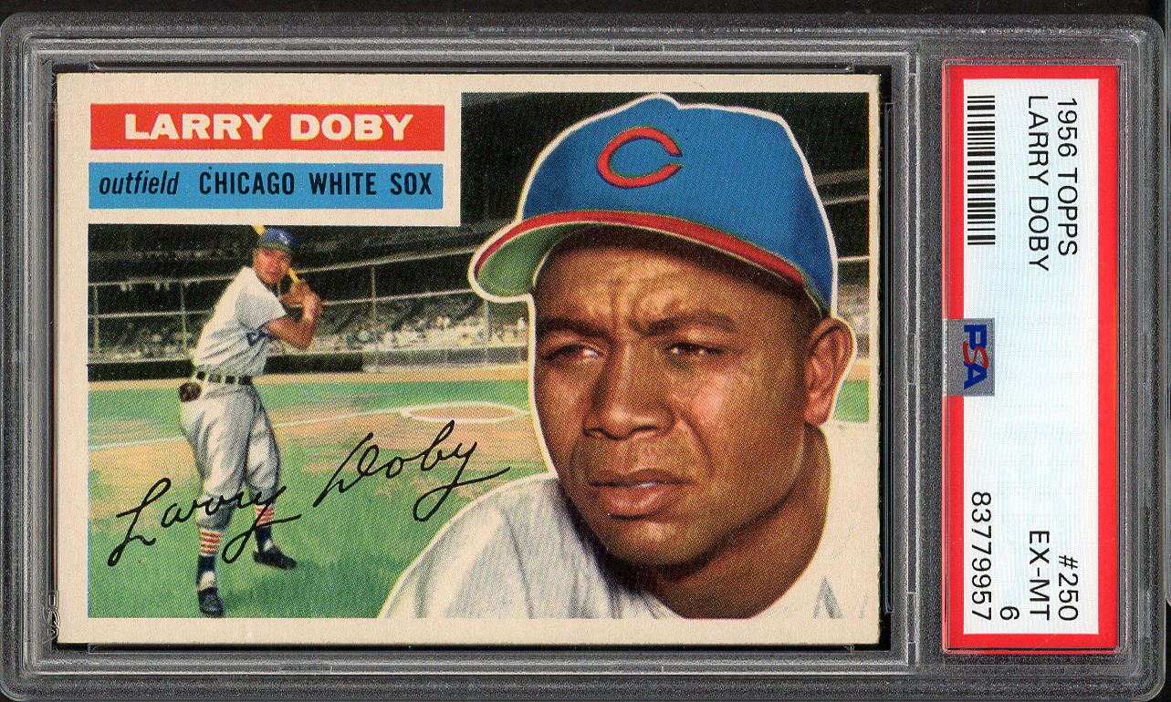 1956 Topps Baseball #250 Larry Doby White Sox PSA 6 EX-MT 565105