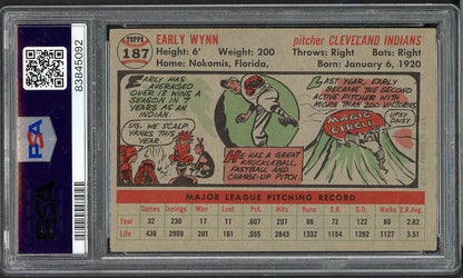 1956 Topps Baseball #187 Early Wynn Indians PSA 6 EX-MT 565106