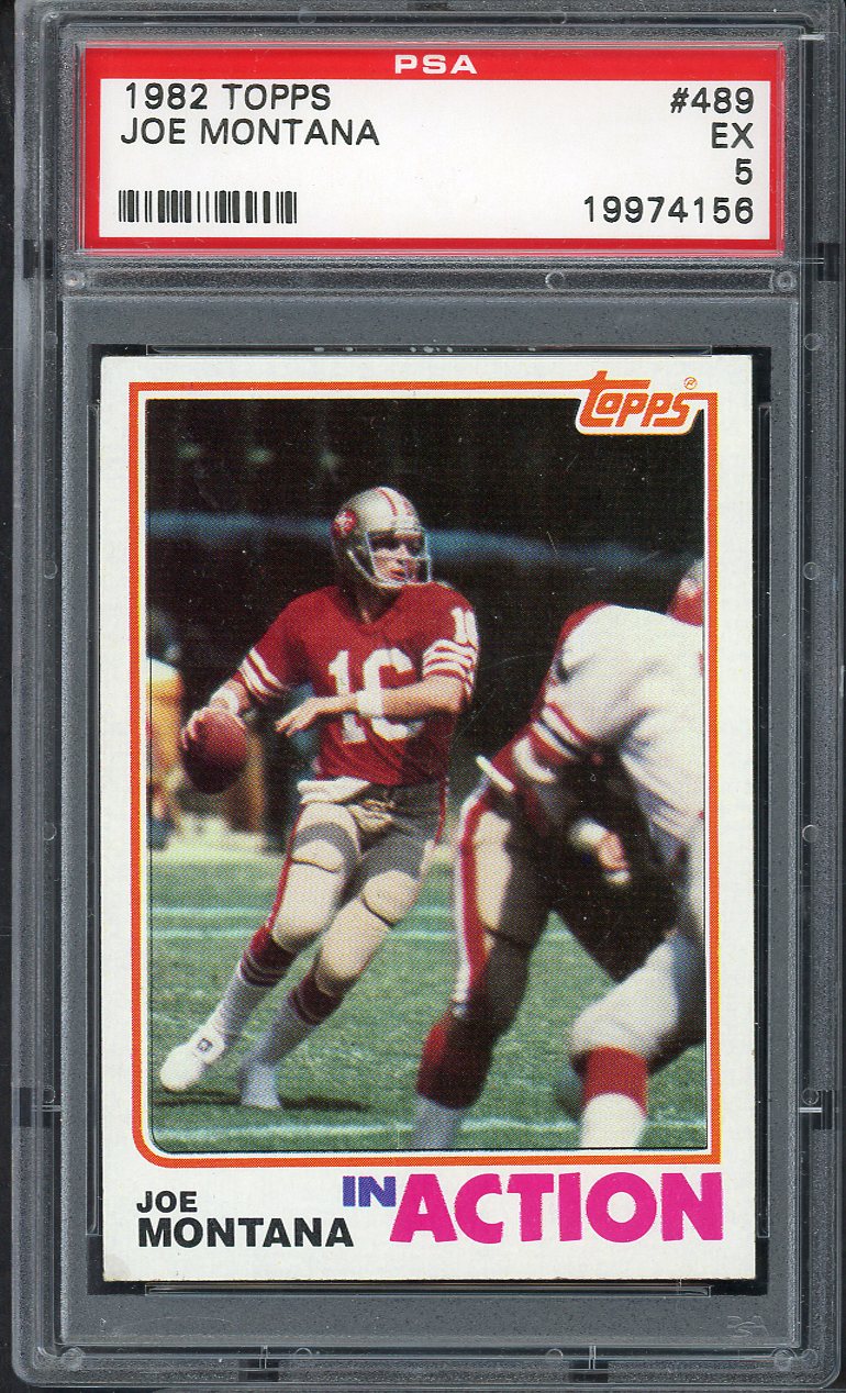 1982 Topps #489 Joe Montana IA 49ers PSA 5 EX 565115