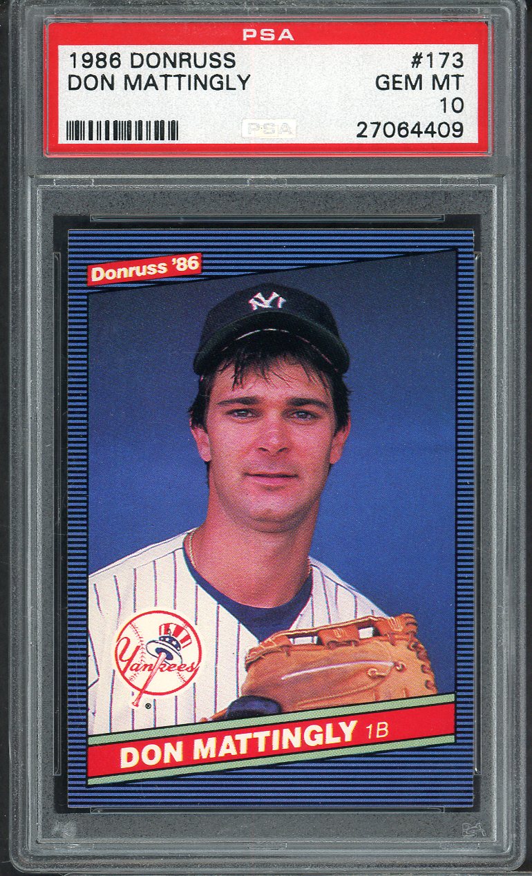 1986 Donruss #173 Don Mattingly Yankees PSA 10 GEM MINT 565128