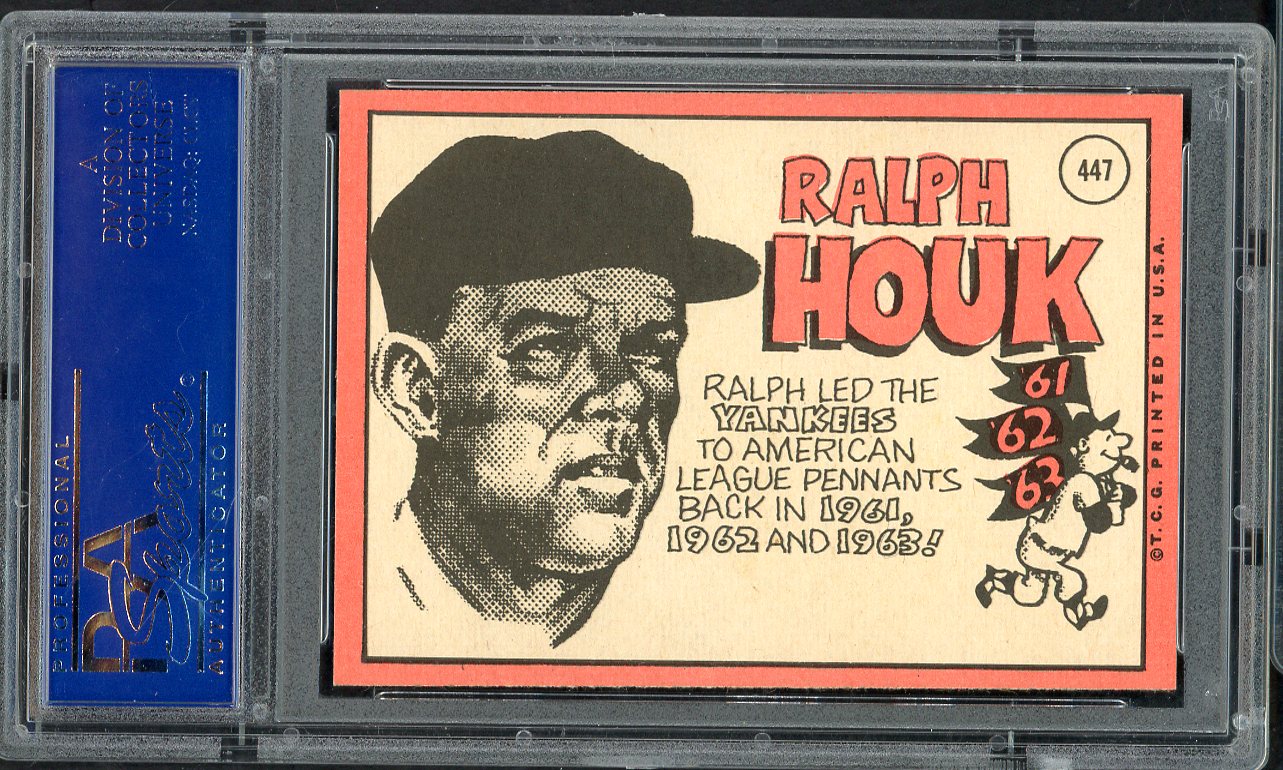1969 Topps Baseball #447 Ralph Houk Yankees PSA 8 NM/MT 565129