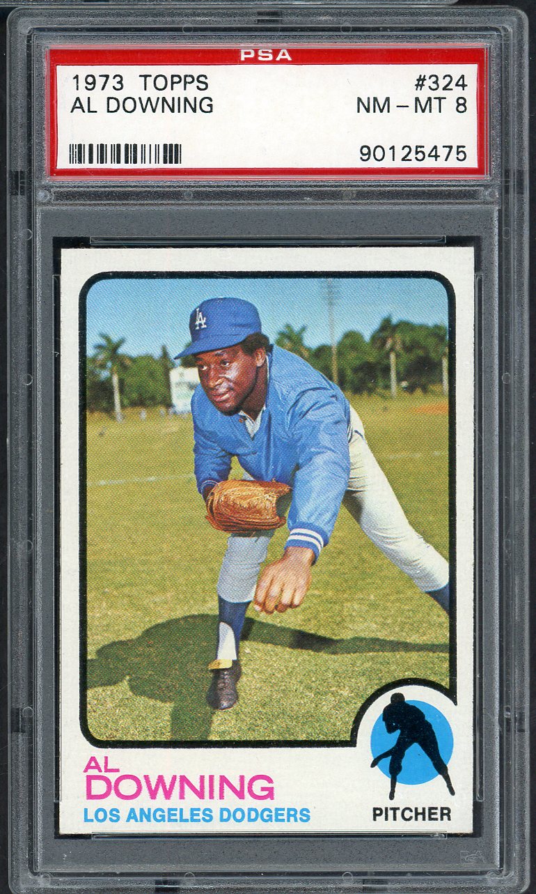 1973 Topps Baseball #324 Al Downing Dodgers PSA 8 NM/MT 565142