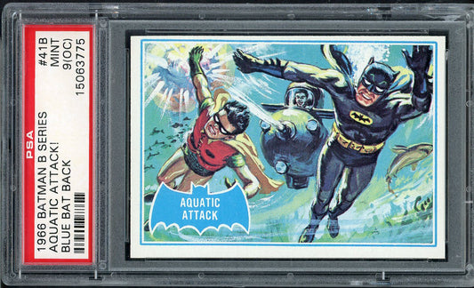1966 Batman B Series #41B Aquatic Attack PSA 9 MINT oc 565147