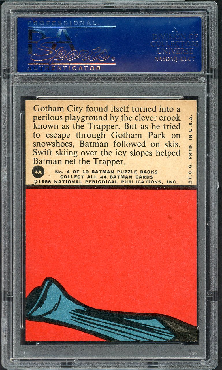 1966 Batman A Series #4A Target Of Trapper PSA 9 MINT oc 565153