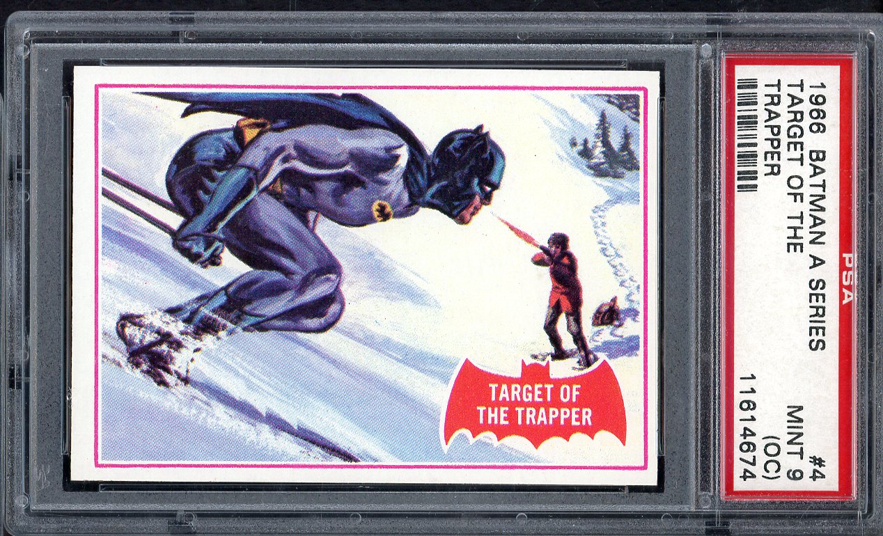 1966 Batman A Series #4A Target Of Trapper PSA 9 MINT oc 565155