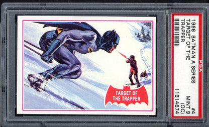 1966 Batman A Series #4A Target Of Trapper PSA 9 MINT oc 565155