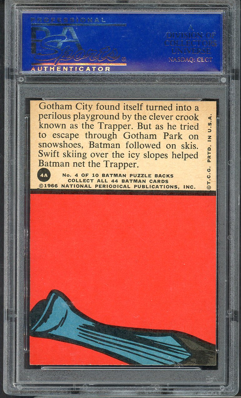 1966 Batman A Series #4A Target Of Trapper PSA 9 MINT oc 565155