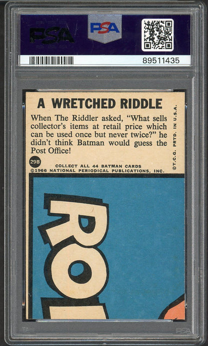 1966 Batman B Series #29B Wretched Riddle PSA 8 NM/MT 565158