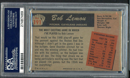 1955 Bowman Baseball #191 Bob Lemon Indians PSA 5 EX 565161