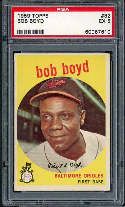 1959 Topps Baseball # 82 Bob Boyd Orioles PSA 5 EX 565168