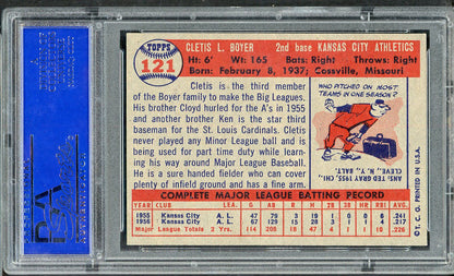 1957 Topps Baseball #121 Clete Boyer A's PSA 7 NM 565176
