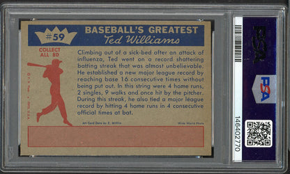 1959 Fleer Ted Williams # 59 Hot September PSA 6 EX-MT 565177