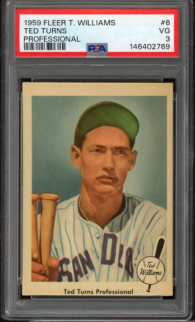 1959 Fleer Ted Williams #  6 Turns Professional PSA 3 VG 565179