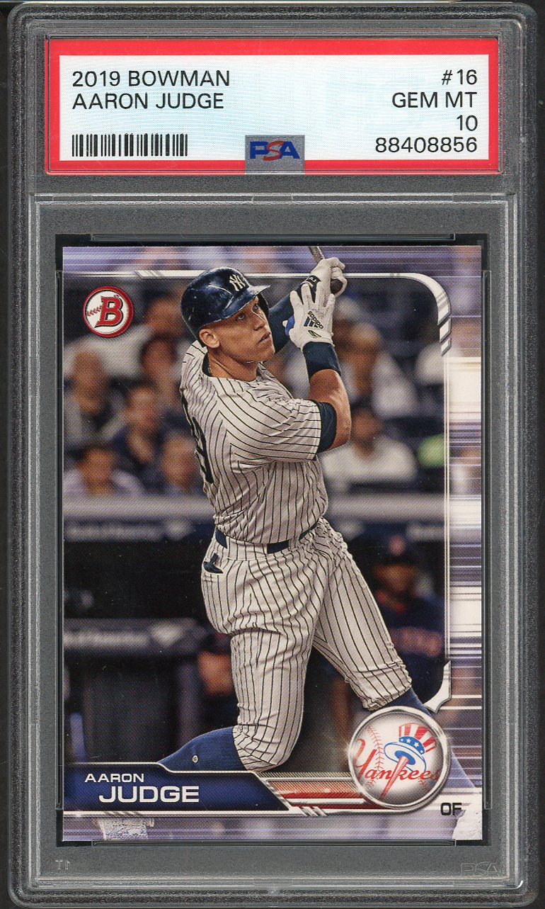 2019 Bowman # 16 Aaron Judge Yankees PSA 10 GEM MINT 565182