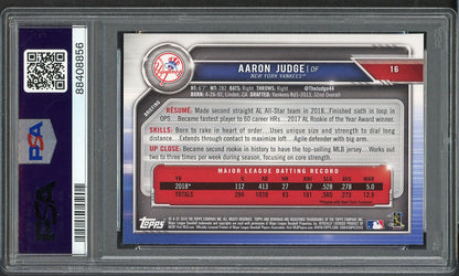 2019 Bowman # 16 Aaron Judge Yankees PSA 10 GEM MINT 565182