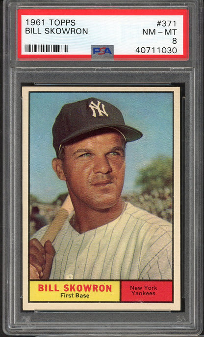 1961 Topps Baseball #371 Bill Skowron Yankees PSA 8 NM/MT 565183