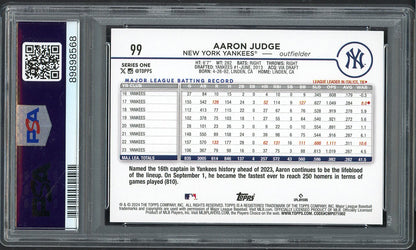 2024 Topps # 99 Aaron Judge Yankees PSA 10 GEM MINT 565185