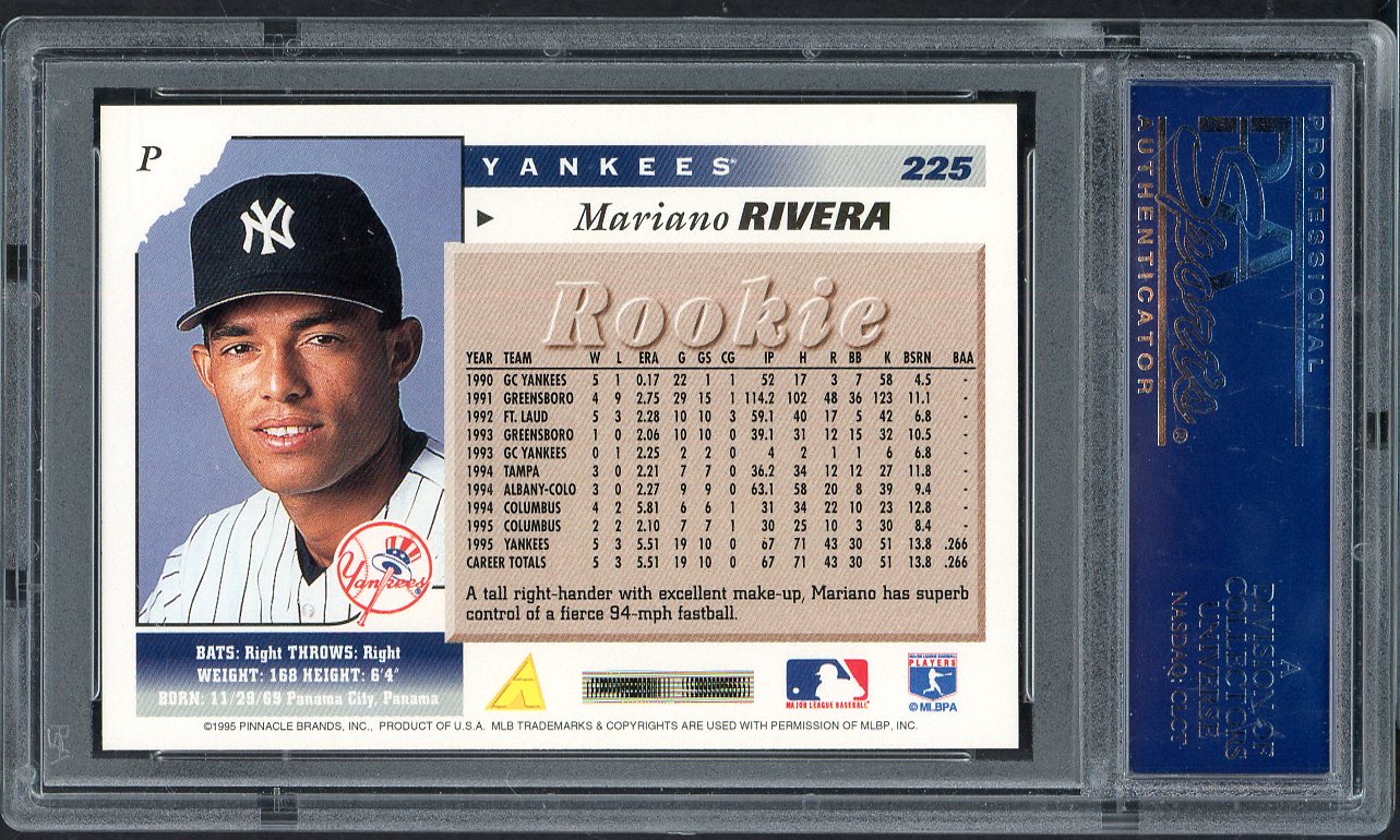 1996 Score #225 Mariano Rivera Yankees PSA 10 GEM MINT 565186