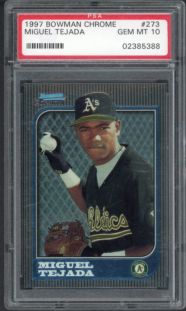 1997 Bowman Chrome #273 Miguel Tejada A's PSA 10 GEM MINT 565190