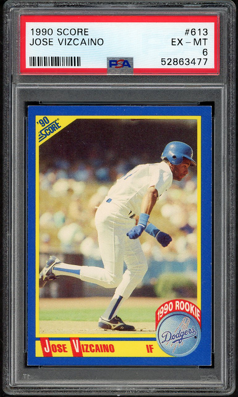 1990 Score #613 Jose Vizcaino Dodgers PSA 6 EX-MT 565197