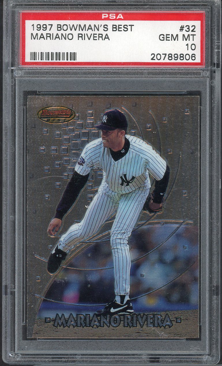 1997 Bowman Best # 32 Mariano Rivera Yankees PSA 10 GEM MINT 565199