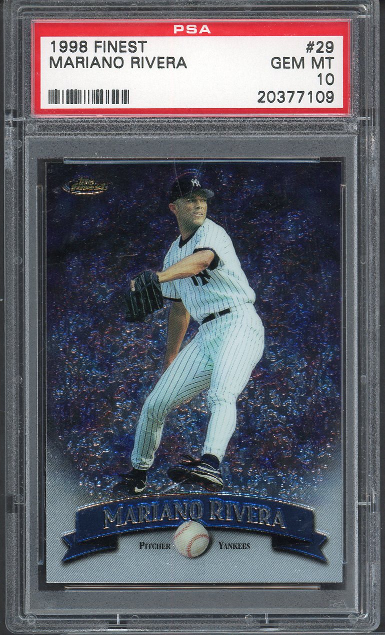 1996 Topps Finest # 29 Mariano Rivera Yankees PSA 10 GEM MINT 565200