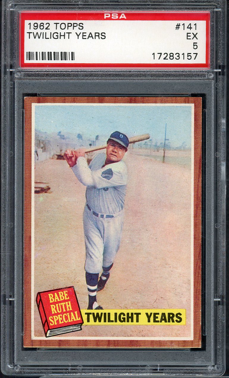 1962 Topps Baseball #141 Babe Ruth Yankees PSA 5 EX 565203