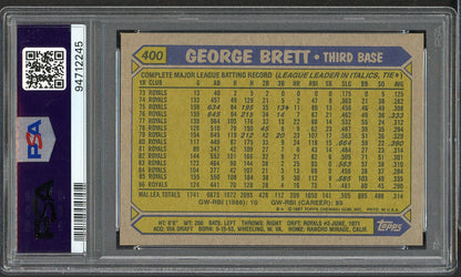 1987 Topps #400 George Brett Royals PSA 9 MINT 565206
