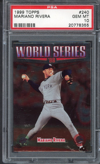 1999 Topps #240 Mariano Rivera Yankees PSA 10 GEM MINT 565207