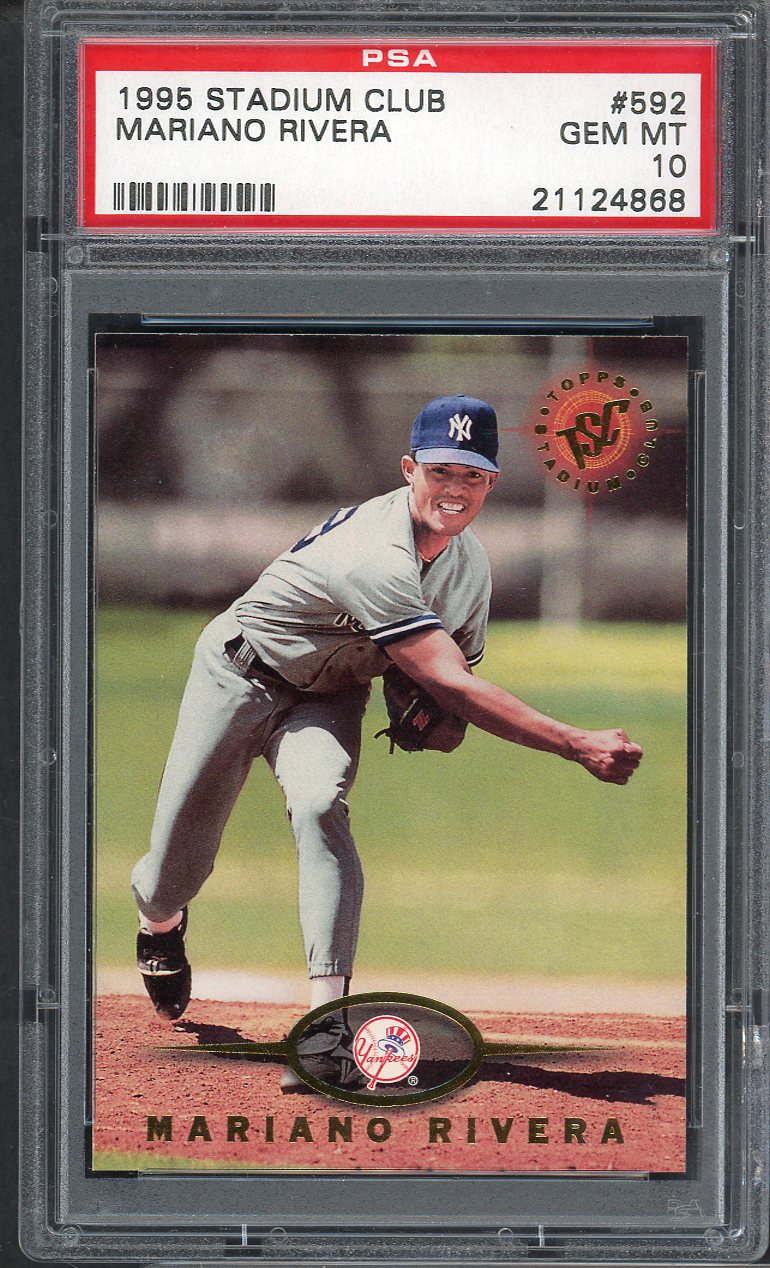 1995 Stadium Club #592 Mariano Rivera Yankees PSA 10 GEM MINT 565208