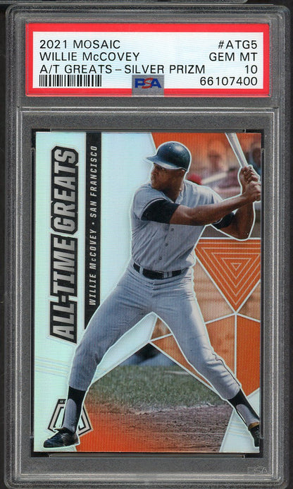 2021 Mosaic #ATG5 Willie McCovey Giants PSA 10 GEM MINT 565210