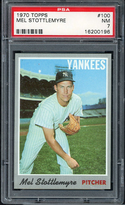 1970 Topps Baseball #100 Mel Stottlemyre Yankees PSA 7 NM 565211