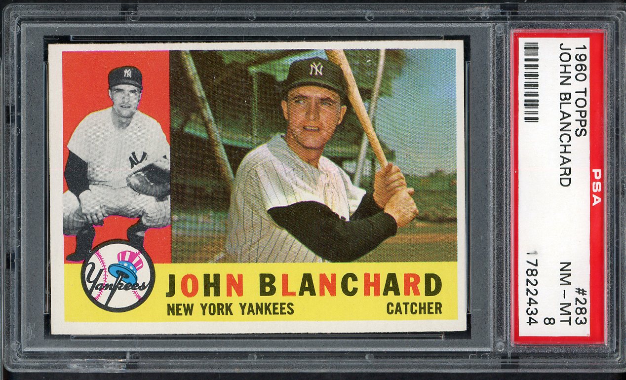 1960 Topps Baseball #283 John Blanchard Yankees PSA 8 NM/MT 565216