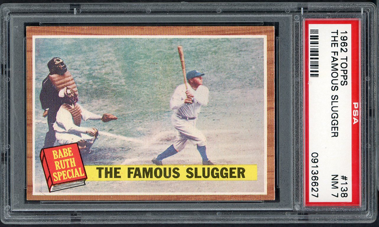 1962 Topps Baseball #138 Babe Ruth Yankees PSA 7 NM 565218