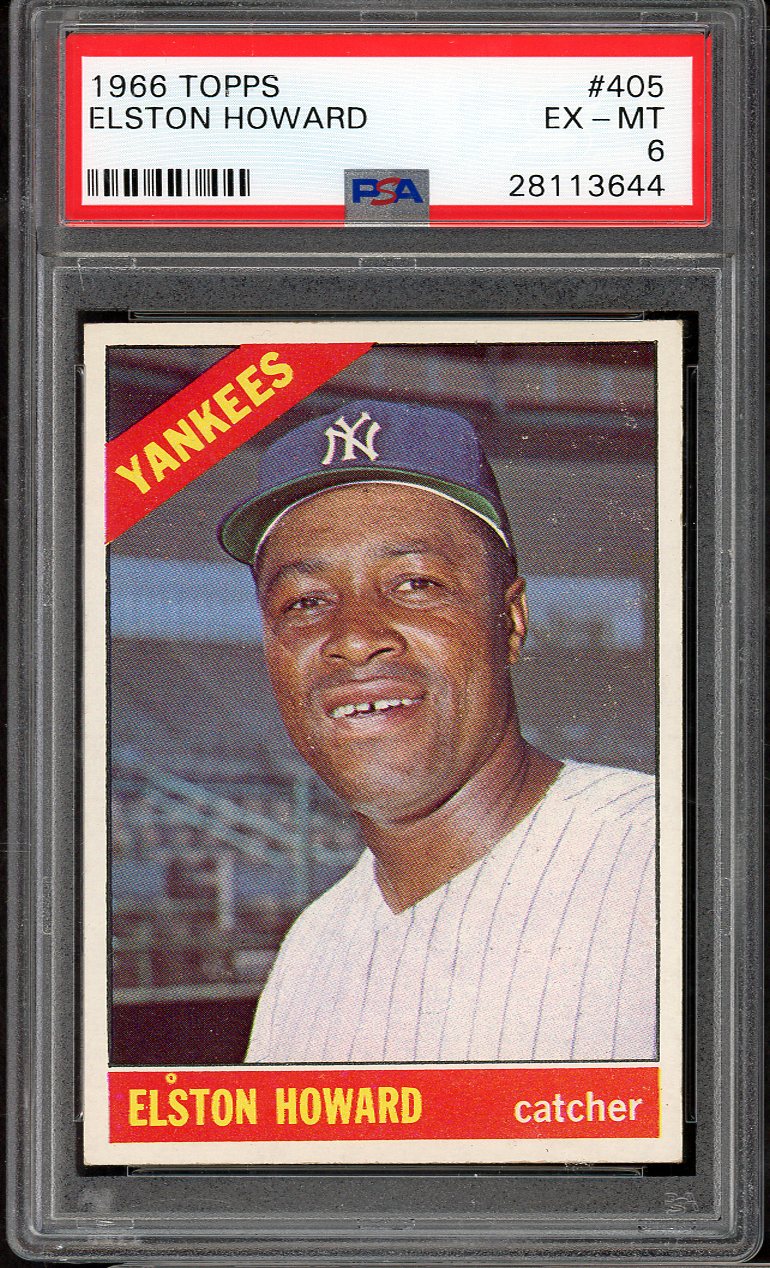 1966 Topps Baseball #405 Elston Howard Yankees PSA 6 EX-MT 565223