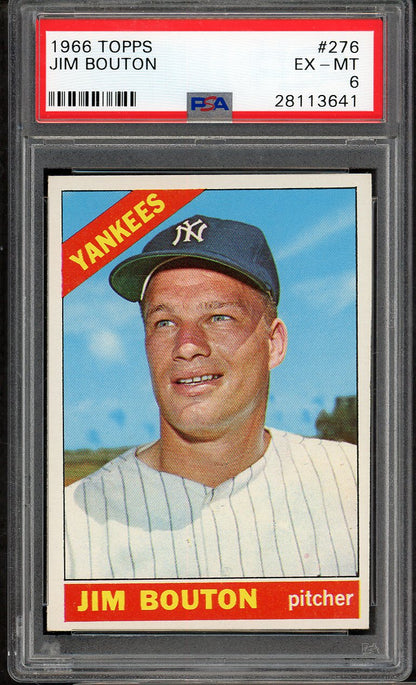 1966 Topps Baseball #276 Jim Bouton Yankees PSA 6 EX-MT 565232