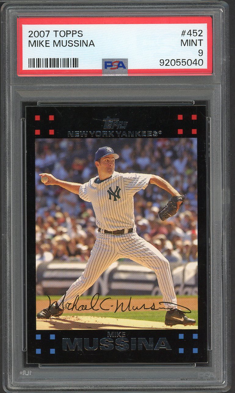2007 Topps #452 Mike Mussina Yankees PSA 9 MINT 565238