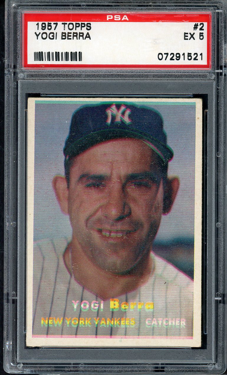 1957 Topps Baseball #  2 Yogi Berra Yankees PSA 5 EX 565247
