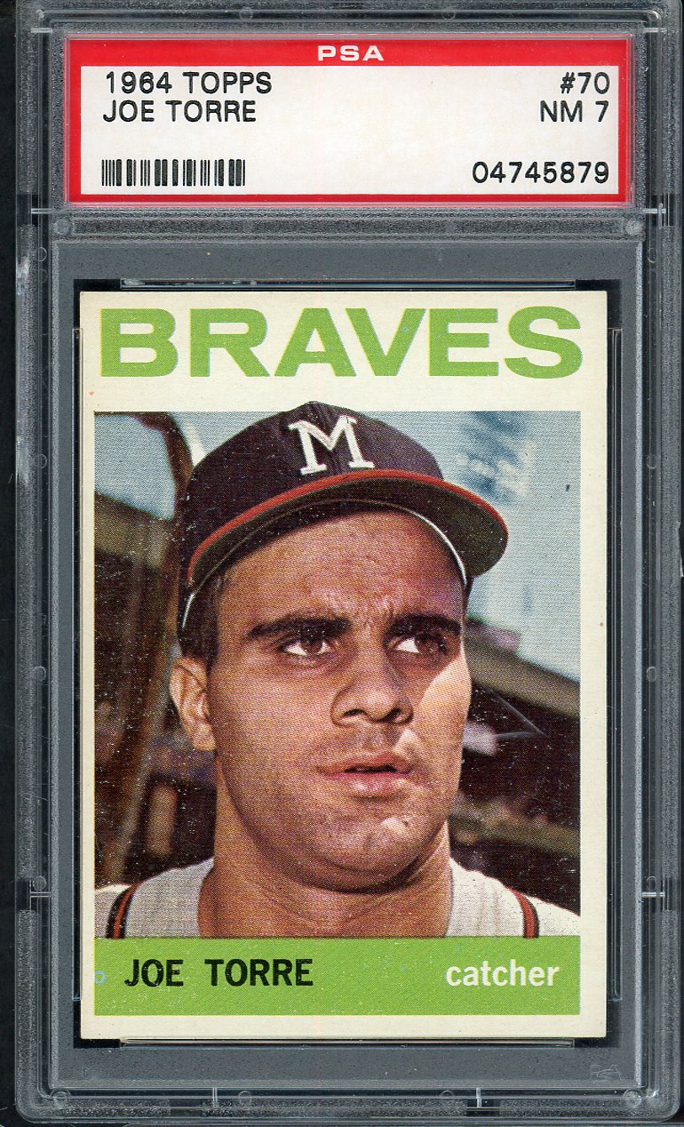 1964 Topps Baseball # 70 Joe Torre Braves PSA 7 NM 565260