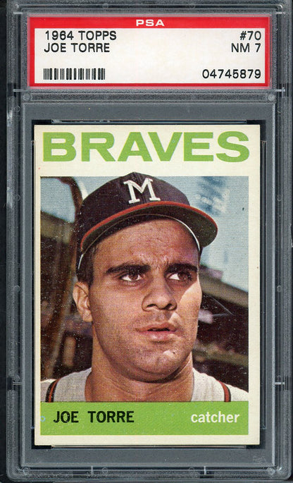 1964 Topps Baseball # 70 Joe Torre Braves PSA 7 NM 565260