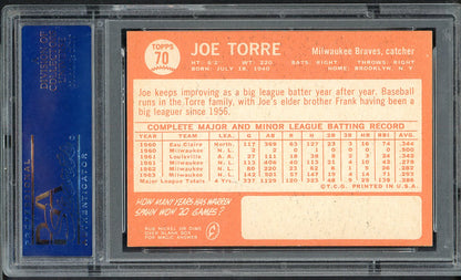 1964 Topps Baseball # 70 Joe Torre Braves PSA 7 NM 565260