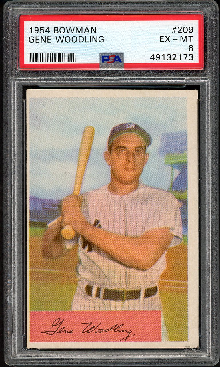 1954 Bowman Baseball #209 Gene Woodling Yankees PSA 6 EX-MT 565261