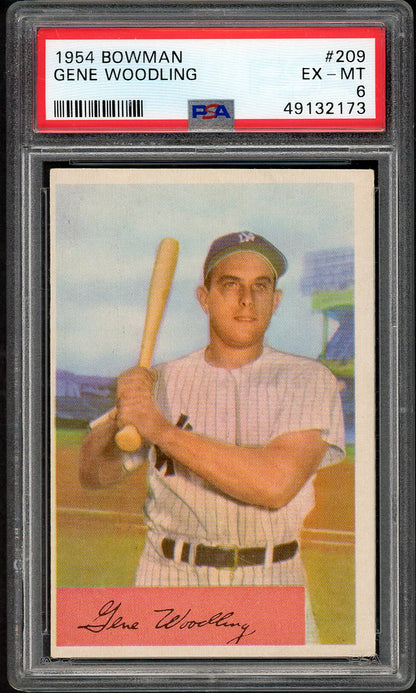 1954 Bowman Baseball #209 Gene Woodling Yankees PSA 6 EX-MT 565261